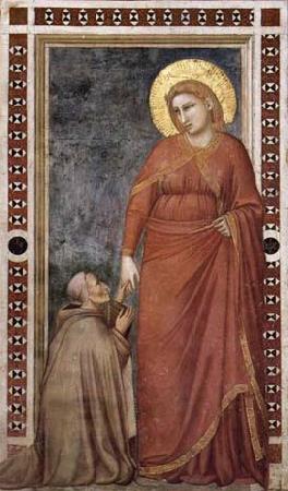 GIOTTO di Bondone Mary Magdalene and Cardinal Pontano China oil painting art